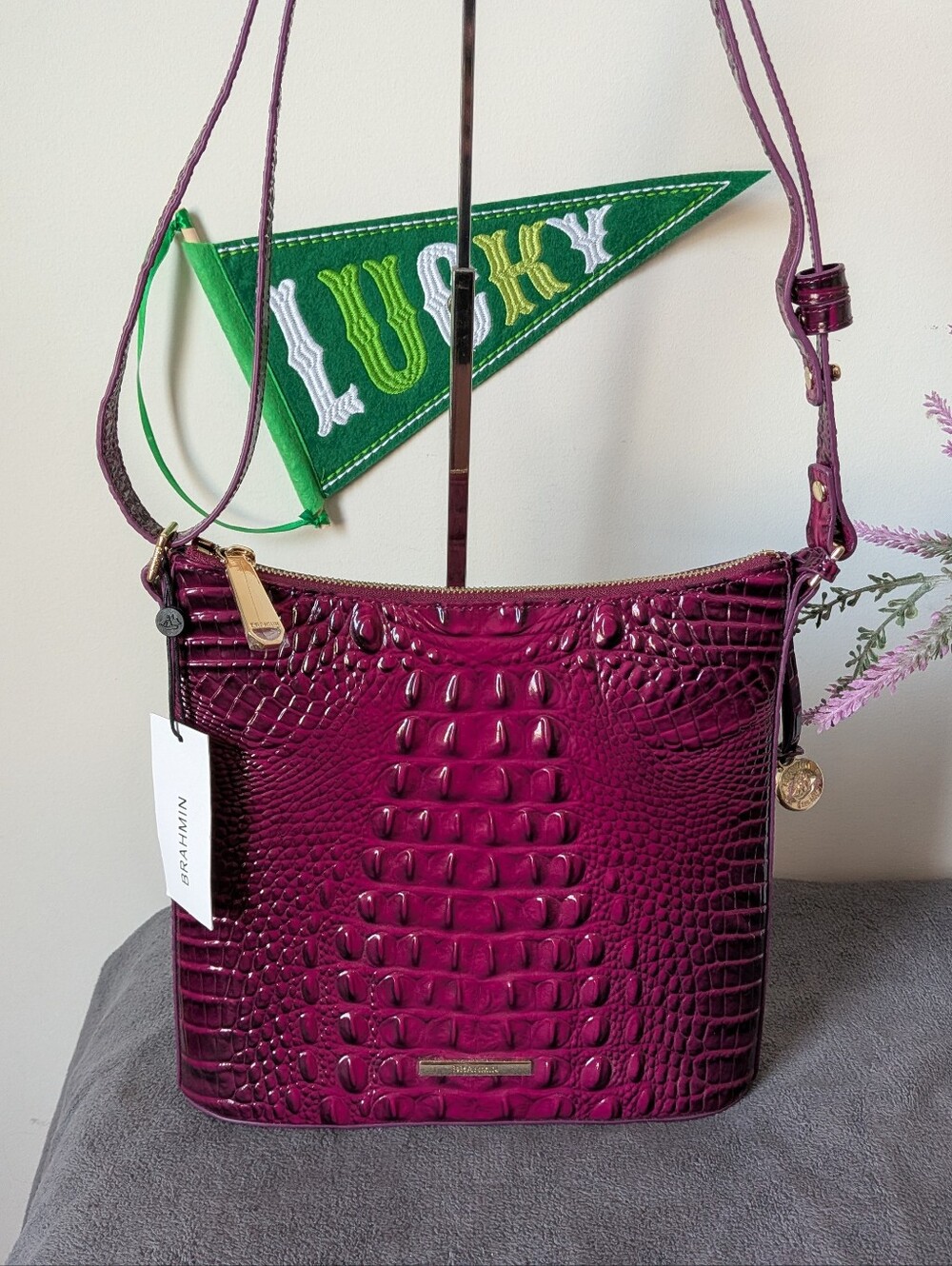 NWT Brahmin Katie Crossbody In Sugar Plum Melbourne